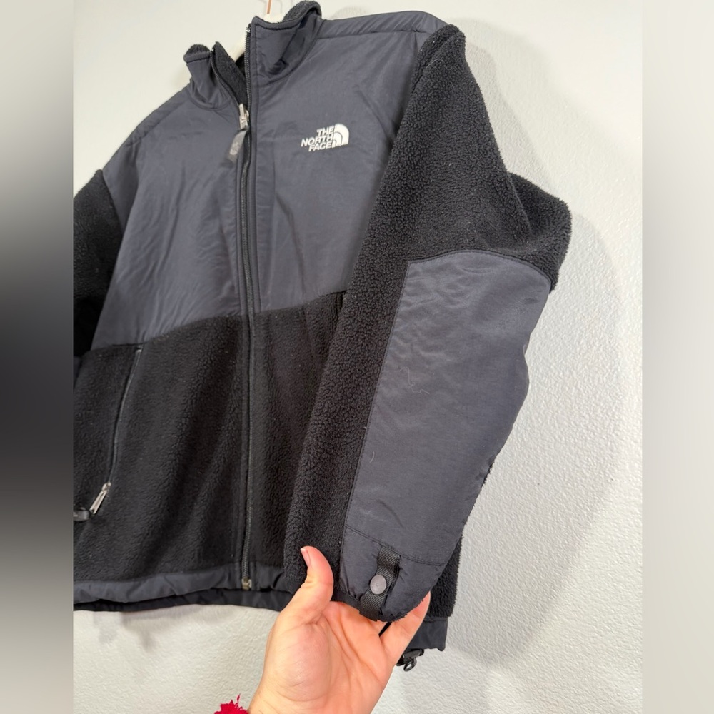 The North Face Jacket Zip Up Black Fleece Coat Weather Resistant Youth Girl L - Picture 4 of 9